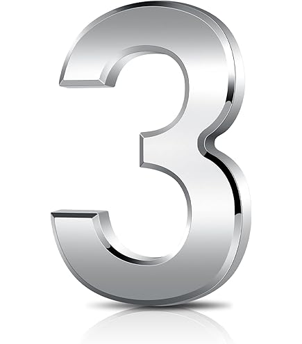 Numero Civico In Ottone Lucido - Targa 3D Elegante Per Casa, 7.5cm (Numero 2) - Foto 2