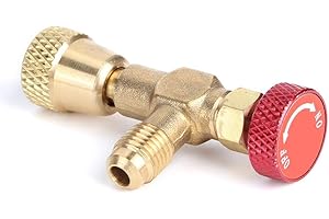 Adaptateur de Valve de Réfrigérant,Vanne de réfrigérant de climatisation adaptateur de vanne de réfrigérant pour climatiseur vanne de commande femelle(1/4 "mâle à 5/16")