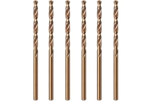 Misuyue 8% Cobalt Drill Bits, Metal Drill Bit Set 2mm, 6pcs HSS M42 Carbide Twist Drill Bit for Metal Stainless Hard Steel Aluminum, Wood Drill Bits
