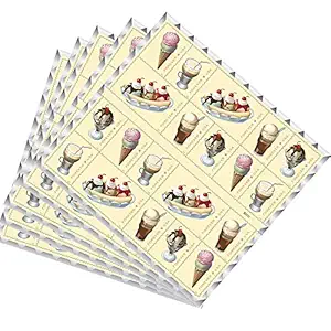 Soda Fountain Favorites USPS Forever First Class Postage Stamp Parties Celebrations Weddings Showers Icecream (5 Sheets of 20 Stamps)