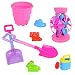 Produktbild YAVSO Sandspielzeug, 8er Sandkasten Spielzeug Strandspielzeug mit Sandform, Eimer, Schaufel für Mädchen Junge Kinder Kleinkind Baby