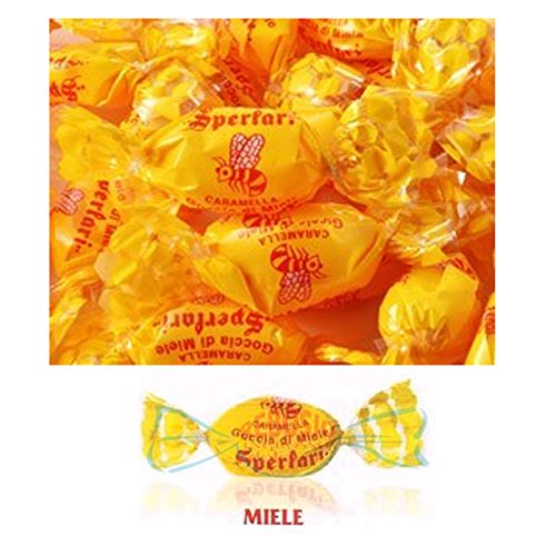 1000 gr 1kg CARAMELLE SPERLARI AL MIELE GOCCIA DI MIELE GIALLE GOLA SALUTE SFUSE