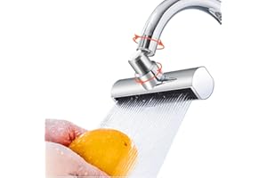 Lovcoyo 1080°Aeratore Rubinetto Lavello Cucina, Prolunga Rubinetto Bagno con Filtro Antispruzzo, 3 Modalità Aeratori Rubinetti per Lavello Cucina Bagno Risparmio Idrico, Rompigetto Rubinetto Cucina