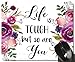Produktbild BGLKCS Quote Mouse Pad Life is Tough But So are You Floral Inspirational Quotes Teacher Mauspads Desk Accessories for Women Office Gifts