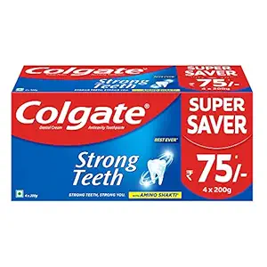 Colgate Strong Teeth Anticavity Toothpaste, 800g Saver Pack, India's No.1 Toothpaste Brand, Amino Shakti Formula