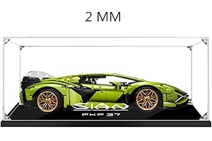 JOMIOD Acrylic Display Case Compatibile con Lego 42115 Technic Lamborghini Sián FKP 37, A Prova di Polvere Vetrina in Acrilico, Acrilico Vetrina Scatola di Acrilico (Non Incluso Modello)