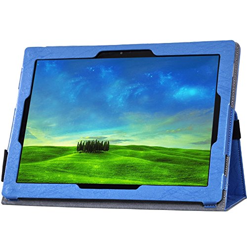 AVIDET Lenovo Miix 720 Hülle Case Etui Tasche, Slim Fit Folio Premium PU Kunstleder Schutzhülle Tasche Etui Smart Cover mit Ständerfunktion für Lenovo Miix 720 Tablet-PC (Blau) - 3