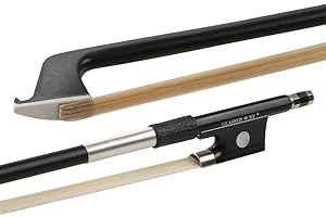 GLASSER Archetto per Violino, Carbon Graphit, Made in USA, 2000X-14, Rivestimento in nickel-silver, per 1/4 Violino