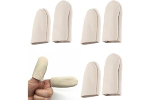 COYUN 3 Paar Rindsleder-Fingerschutz, Rindsleder-Fingerschutz, Daumen- Und Zeigefingerschutz, Stichsicherer Fingerschutz, Däumling Fingerschutz, Handgefertigtes DIY-Handschutz-Werkzeug