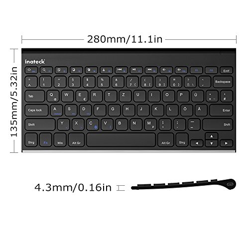 Inateck Wireless Bluetooth Tastatur schwarz - 4