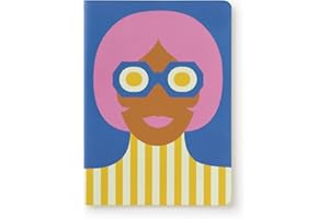 PdiPigna - OLIMPIA ZAGNOLI Collection - Taccuino a righe A5 filo singer, copertina morbida, Blu