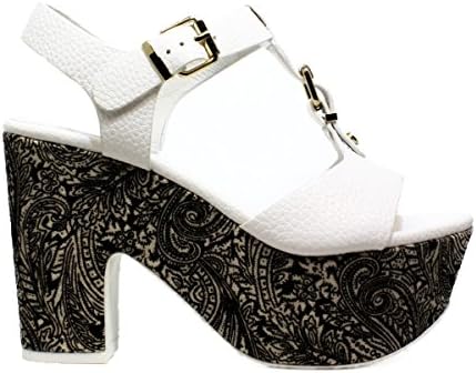 LUCIANO BARACHINI 6024B WHITE BLACK SHOES SANDALS HEEL, 2016 NEW COLLECTION SPRING SUMMER 6024