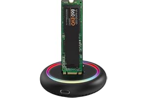 Zoravson Ssd Nvme Gehäuse, klein und leicht, M.2 Nvme und SATA USB C Ssd Dockingstation, USB 3.1 Gen 2, 10 Gbit/s, leistungsstarker externer Festplattenlaufwerk