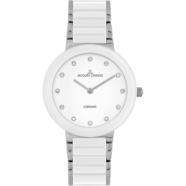 Jacques Lemans Damen-Uhren Analog Quarz One Size Weiß 32016865 