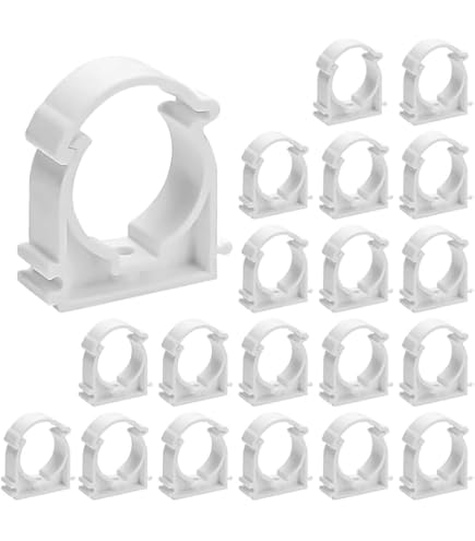 12 Colliers De Serrage PPR Pour Tuyau 20 Mm – Fixation Murale Avec Verrouillage, Pour Tuyauterie Eau, Gaz, Air
