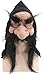 Produktbild Halloween Old Herren Verkleidung Kostümparty Wichtel Zwerg Goblin Maske Mit Kaputze & Bart - Schwarz, One size