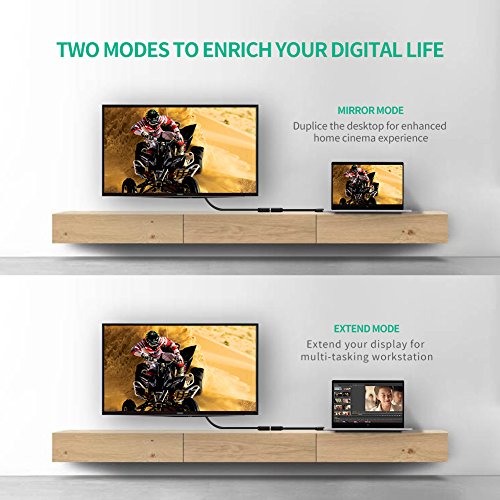 DVI HDMI Adapter UGREEN DVI auf HDMI Kabel DVI-D (24+1) auf HDMI Adapterkabel HDMI A Buchse auf DVI-D Stecker (24+1) High Speed HDTV bis zu 1080P Full HD Vergoldete Kontakte 22cm - 5