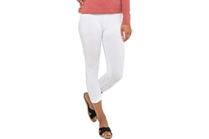 Celodoro Damen Leggings (3/4 Capri), Stretch-Jersey Hose aus Baumwolle