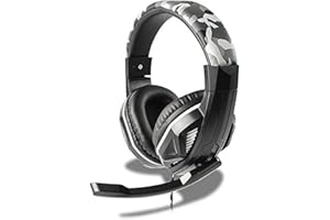 Steelplay HP-42 - Kabelgebundenes Gaming-Headset, Stereo-Sound, Drehmikrofon, Bedienelemente, 3,5-mm-Klinke - Für PS4, Switch, Xbox One, PC, Mac, Computer, Laptop, - Camouflage