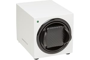BARRINGTON Automatic Single Watch Winder with Silent Japanese Motor | Multi Rotation & Turns Per Day Modes | Flex Cushioning | AC Adapter or Battery Powered