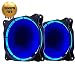 Produktbild novonest 2 Stueck Pro Packung, Gehäuselüfter PWM 4pin-LED Quiet Edition 120mm High Airflow Blau LED Lüfter