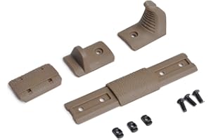 SBGJMY Kit Tactique D’Arrêt de Main Mlok Keymod, 4 Pièces/Ensemble Couvercle de Rail Poignée Avant Foregrip pour Le Système de Rail Mlok Keymod (Bronzer)