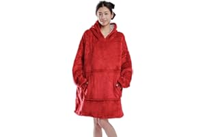 SBYMX Sweat Polaire Femme,Sweat à Capuche Super Dalian, Ultra Douce en Polaire Sherpa Chaude et Confortable,Taille Unique pour Femme, Fille, Adulte, Homme, garçon
