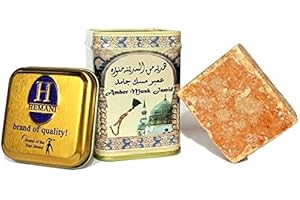 HEMANI original Amber Musk Jamid, perfume sólido oriental, ámbar y almizcle