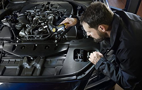 Brennenstuhl LED Taschenlampe mit Batterie / SMD LED Handleuchte mit 8 + 1 hellen SMD-LEDs (4 Stunden Leuchtdauer, drehbarer Haken, Magnet) Farbe: schwarz/gelb - 5