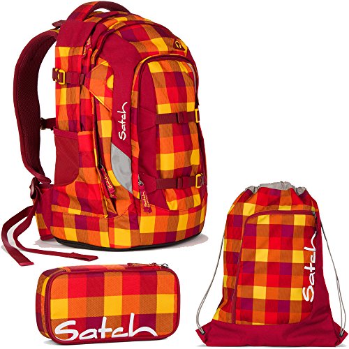 Preisvergleich Produktbild Satch Pack by Ergobag Firecracker 3er Set Schulrucksack + Schlamperbox + Turnbeutel