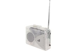 TOPIKY Portable Cassette Player, FM AM Radio Stereo Cassette Recorder, USB Cassette Player with 3.5mm Jack and Speaker (Transparent)