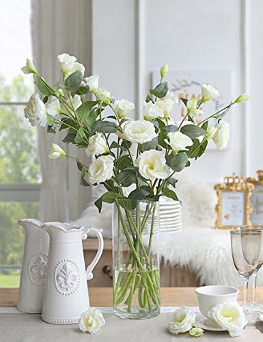 Fake flowers Decoration Fake Flowers Decorative Flowers Living Room Dining Table Glass Vase Mother's Day gift (Color : #3)
