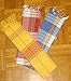 Produktbild Pestemal 3er SET 3x Hamamtuch blau + rot + gelb kariert Sauna Saunatuch 80 x 160 cm