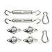 Produktbild Magic show 8Pcs 304 Edelstahl Heavy Duty Hardware Halterung Installation Kit für rechteckige dreieckige Sonnensegel Segel Befestigung Zubehör mit 8-Zoll-Schrauben