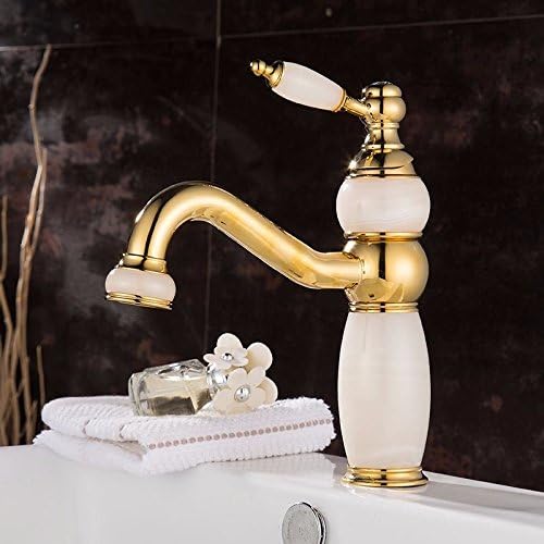 GBHNJ Taps Bathroom Basin Hot And Cold Jade Stone Single Handle Single Hole Mixer V