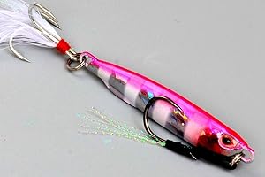 L-MEIQUN, 6pcs / Lot Japón Cebo del Metal criba el señuelo de la Pesca 10g / 15g / 20g / 25g Cabeza Wobbler de la Pesca del Agua Salada Plomo Raya Cebo Jigs Leurre Peche