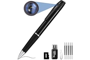 SIKVIO Spy Cameras Pen 1080P Hidden Cameras Mini Portable Pocket Cam Covert Camera with 32GB SD Card Secret Camera with Video Recording Photo Taking for Home Business Conference