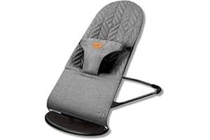 DERMODIVA Asalvo Bjorn Paradise sdraietta antireflusso neonato, 0-13 kg, ergonomica e reclinabile, cotone trapuntato traspirante (grigio)