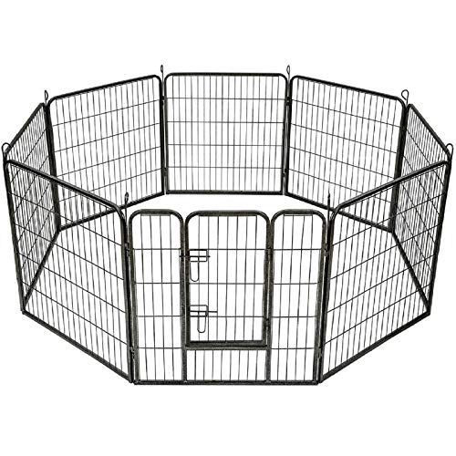 YELLOO clôture modulaire pour Chiens rongeurs Lapins en métal 8 Panneaux différents modèles