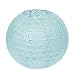 Produktbild Dazone 10 Stück Papier Laterne Lampion rund Papierlampen Lampenschirm für Hochzeit Kirche Garten Party Dekoration Ballform (8" (20cm), Blau)