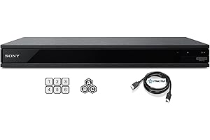 Region Free 4K UHD Blu-Ray Player Compatible with Sony UBP-X800M2 | Ultra HD 4K, 3D, WiFi, Dolby Vision, Bluetooth, Multi Region | Blu-Ray A, B, C | DVD Regions 0-8 | Dynastar 6FT HDMI Bundle