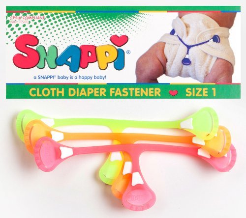 Snappi Cloth Diaper Fasteners - Pack of 3 DAYGLO / NEON Color Mix