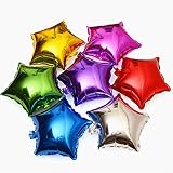 HerZii 18 'forma de estrella metálico globos de color para decoración de la boda Plain Star helio aire globo de plástico