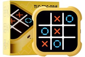 OBEST Tic TAC Toe, Tres en Raya Electronico, Juego de Mesa admite batallas IA y 2 Jugadores, Consola de Rompecabezas, Juguete Interactivo para Padres e Hijos, Juguetes Regalos para niños Educación