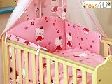 10tlg. Babybettwäsche Set, sort, 135x100cm - 2