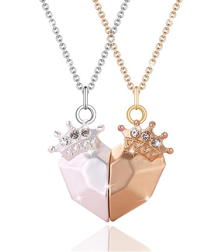 2 Pezzi Collana Dell Amicizia per 2 Ragazze, Bff Collane a Catena con Ciondolo volpe, Best Friends Forever Collane Magnete, Regali di Gioielli di San Valentino per Bambini Madre Amici Sorelle