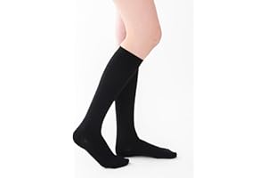 DOTT. PIAZZA HEALTHCARE Dott. Piazza Gambaletti Terapeutici a compressione graduata in Microfibra Soft - Classe I - CL1- K1- Punta chiusa (Nero, XLARGE REGULAR)