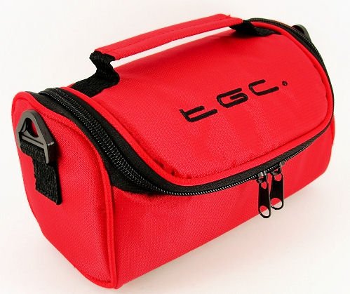 Neuf Rouge carmin TGC Sacoche Housse de transport avec bandouli  re pour l appareil photo Nikon Coolpix L810
