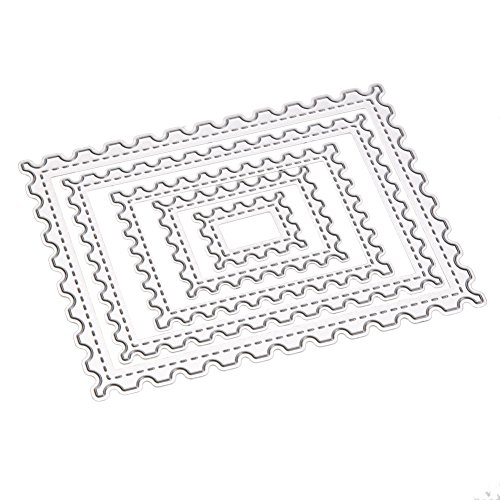 Demiawaking 5Pcs Getränke und Dessert Schneiden Schablonen DIY Sammelalbum Dekor Papier Karten, Metall Buchzeichen , Metall Lesezeichen als Geschenk fuer Freunde - 6