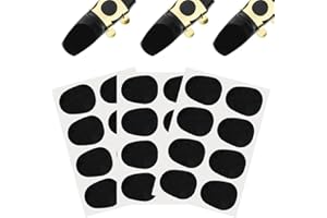 EAVUYIS 24 Pezzi Boccaglio Cuscino, 0.8 mm Cuscinetti per Sax, Sassofono tenore contralto e bocchino per clarinetto Toppe per bocchino, Nero